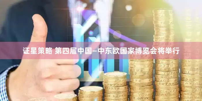 证星策略 第四届中国—中东欧国家博览会将举行